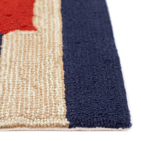 Trans-Ocean Liora Manne Frontporch Anchor Novelty Indoor/Outdoor Hand Tufted 80% Polyester/20% Acrylic Rug Navy 5' x 7'6"