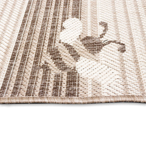 Trans-Ocean Liora Manne Malibu Sweet Bees Casual Indoor/Outdoor Power Loomed 88% Polypropylene/12% Polyester Rug Neutral 7'10" x 9'10"