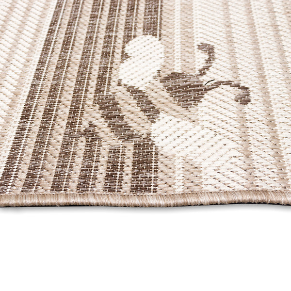 Trans-Ocean Liora Manne Malibu Sweet Bees Casual Indoor/Outdoor Power Loomed 88% Polypropylene/12% Polyester Rug Neutral 7'10" x 9'10"