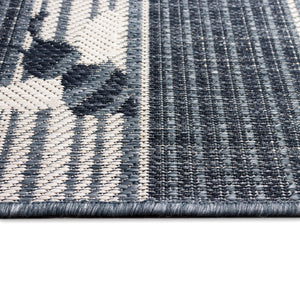 Trans-Ocean Liora Manne Malibu Sweet Bees Casual Indoor/Outdoor Power Loomed 88% Polypropylene/12% Polyester Rug Navy 7'10" x 9'10"