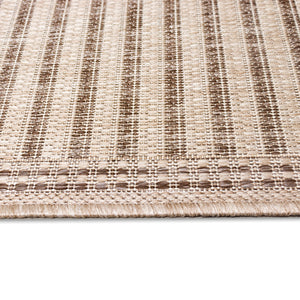 Trans-Ocean Liora Manne Malibu Simple Border Casual Indoor/Outdoor Power Loomed 88% Polypropylene/12% Polyester Rug Neutral 7'10" x 9'10"