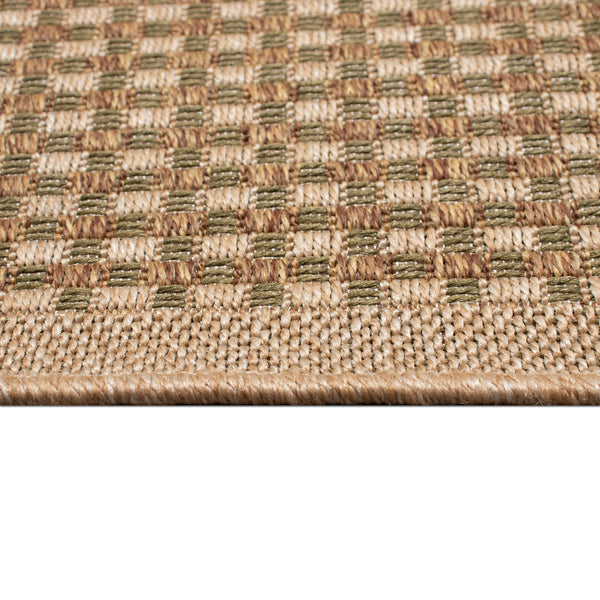 Trans-Ocean Liora Manne Monterey Basket  Indoor/Outdoor Power Loomed 91% Polypropylene/9% Polyester Rug Green 7'10" x 9'10"