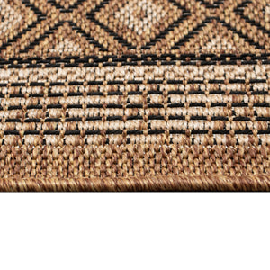 Trans-Ocean Liora Manne Monterey Tribal Stripe  Indoor/Outdoor Power Loomed 91% Polypropylene/9% Polyester Rug Black 7'10" x 9'10"