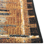 Trans-Ocean Liora Manne Marina Tribal Stripe Casual Indoor/Outdoor Power Loomed 75% Polypropylene/25% Polyester Rug Gold 8'10" x 11'9"