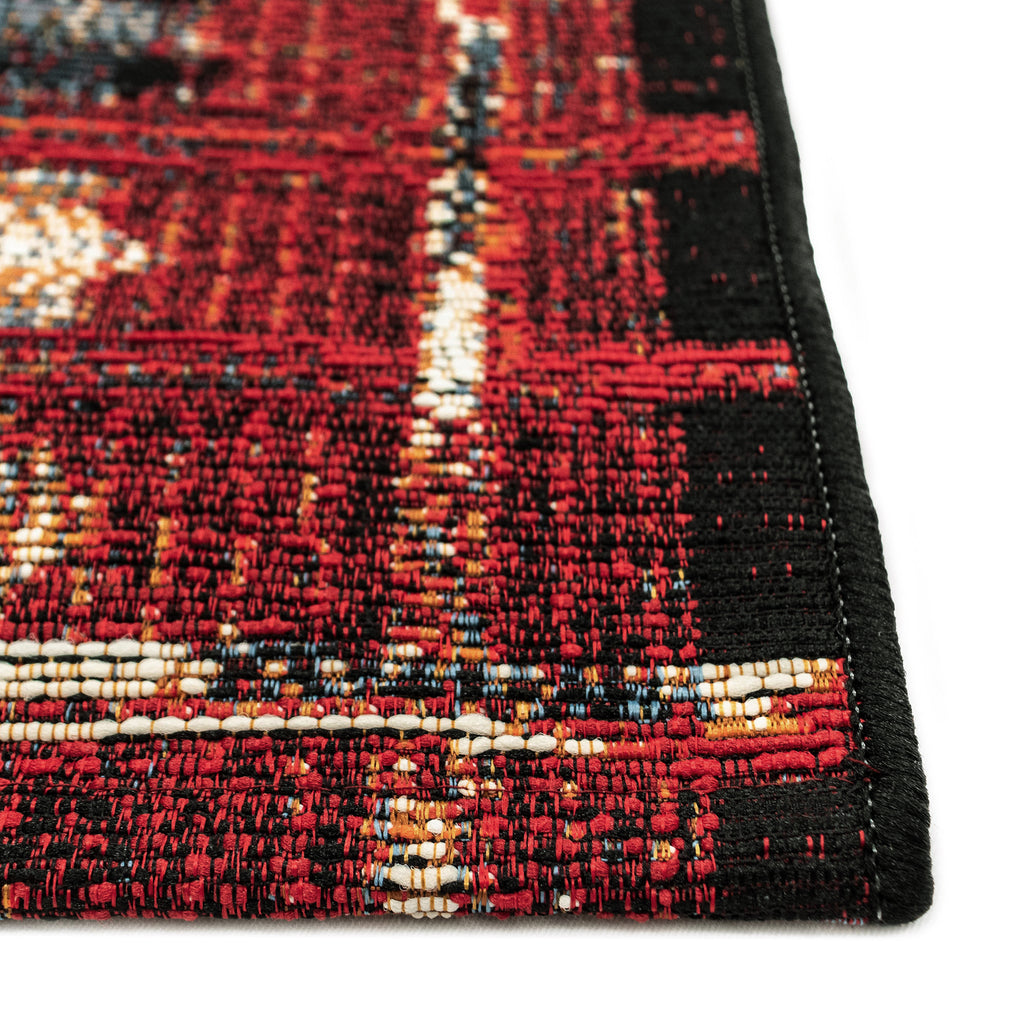 Trans-Ocean Liora Manne Marina Tribal Stripe Casual Indoor/Outdoor Power Loomed 75% Polypropylene/25% Polyester Rug Red 8'10" x 11'9"