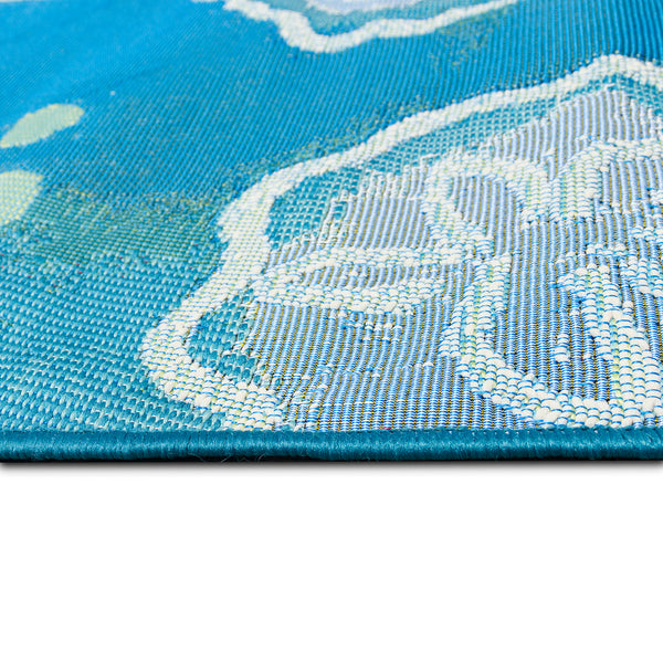 Trans-Ocean Liora Manne Marina Jelly Fish Casual Indoor/Outdoor Power Loomed 75% Polypropylene/25% Polyester Rug Bloom 8'10" x 11'9"