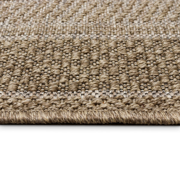 Trans-Ocean Liora Manne Orly Border Casual Indoor/Outdoor Power Loomed 100% Polypropylene Rug Natural 7'10" x 9'10"