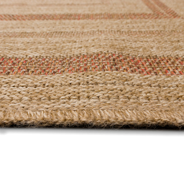Trans-Ocean Liora Manne Sahara Multi Border Casual Indoor/Outdoor Power Loomed 91% Polypropylene/9% Polyester Rug Terracotta 7'10" x 9'10"