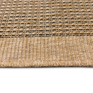 Trans-Ocean Liora Manne Sahara Texture Border Casual Indoor/Outdoor Power Loomed 91% Polypropylene/9% Polyester Rug Natural 7'10" x 9'10"