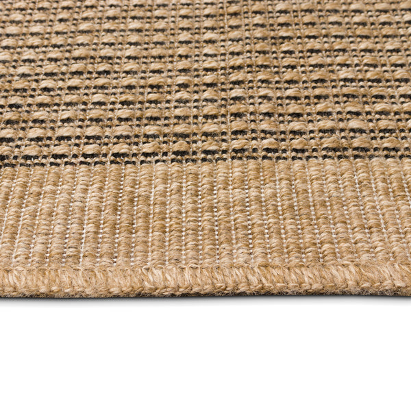 Trans-Ocean Liora Manne Sahara Texture Border Casual Indoor/Outdoor Power Loomed 91% Polypropylene/9% Polyester Rug Natural 7'10" x 9'10"