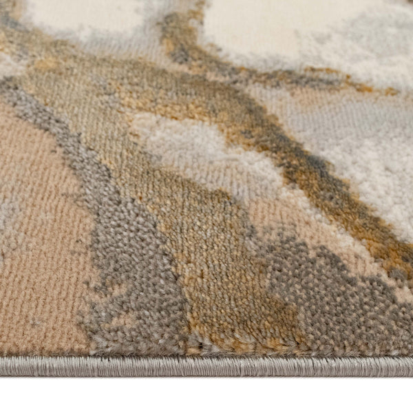 Trans-Ocean Liora Manne Soho Agate Contemporary Indoor Power Loomed 80% Polypropylene/20% Polyester Rug Gold 8'10" x 11'9"