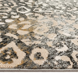 Trans-Ocean Liora Manne Soho Leopard Contemporary Indoor Power Loomed 80% Polypropylene/20% Polyester Rug Black 8'10" x 11'9"