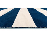 Trans-Ocean Liora Manne Sorrento Rugby Stripe Classic Indoor/Outdoor Hand Woven 100% Polyester Rug Navy 8'3" x 11'6"