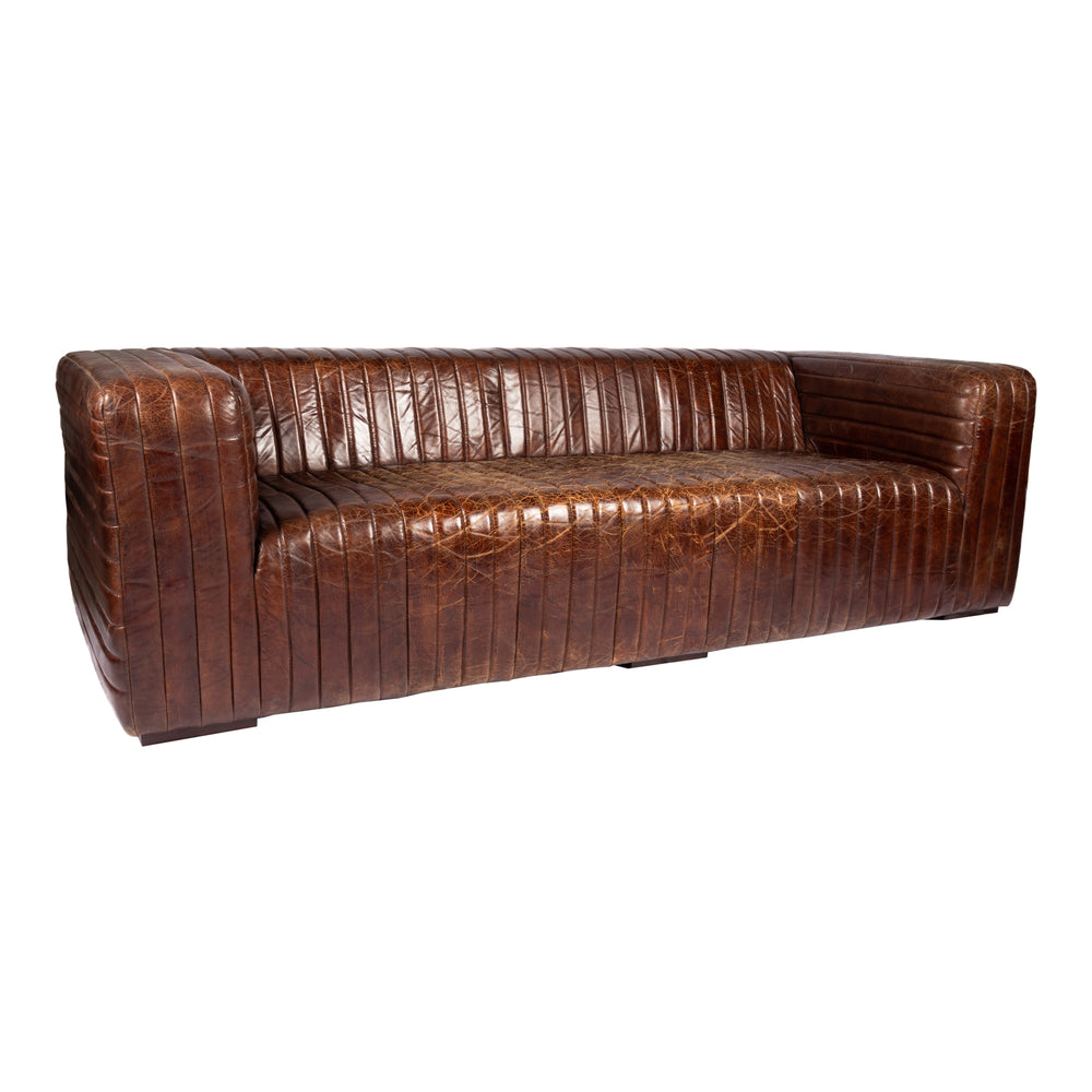 Moe's Home Castle Sofa Brown