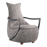Moe's Home Carlisle Club Chair Grey Velvet