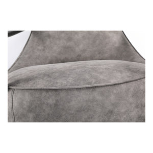 Moe's Home Carlisle Club Chair Grey Velvet