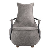 Moe's Home Carlisle Club Chair Grey Velvet