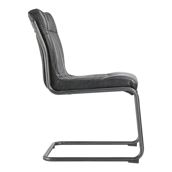 Ansel Dining Chair Onyx Black Leather-M2