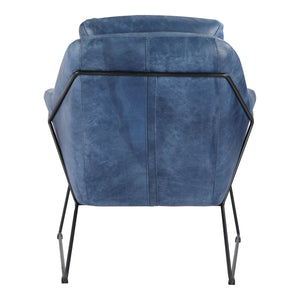 Moe's Home Greer Club Chair Blue