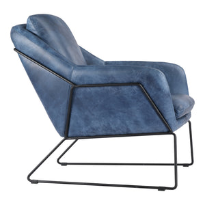 Moe's Home Greer Club Chair Blue