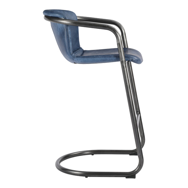 Moe's Home Freeman Barstool Blue-M2