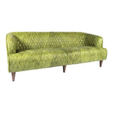 Moe's Home Magdelan Tufted Leather Sofa Emerald