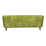 Moe's Home Magdelan Tufted Leather Sofa Emerald