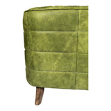 Moe's Home Magdelan Tufted Leather Sofa Emerald