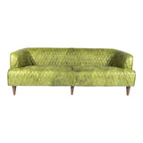 Moe's Home Magdelan Tufted Leather Sofa Emerald