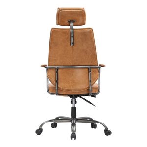 Moe's Home Executive Swivel Office Chair Cognac