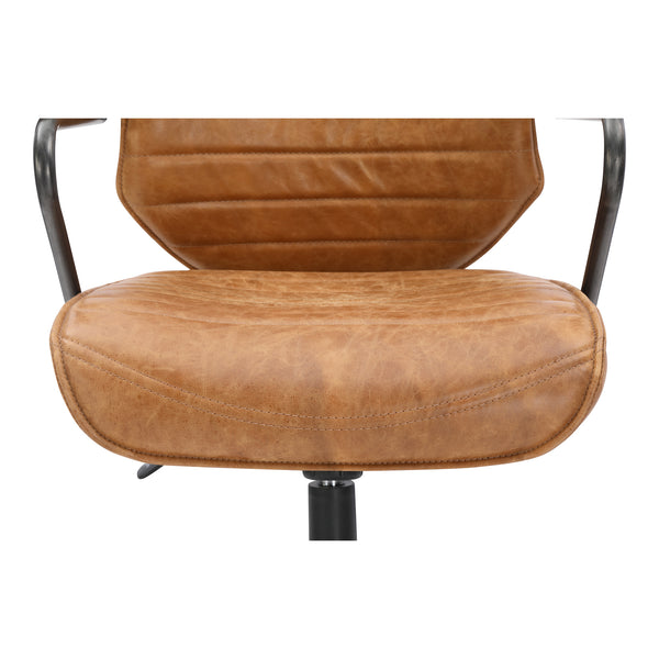 Moe's Home Executive Swivel Office Chair Cognac