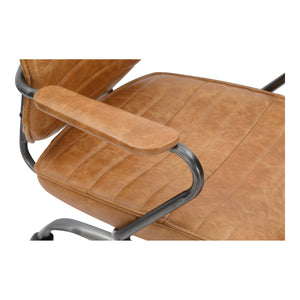 Moe's Home Executive Swivel Office Chair Cognac