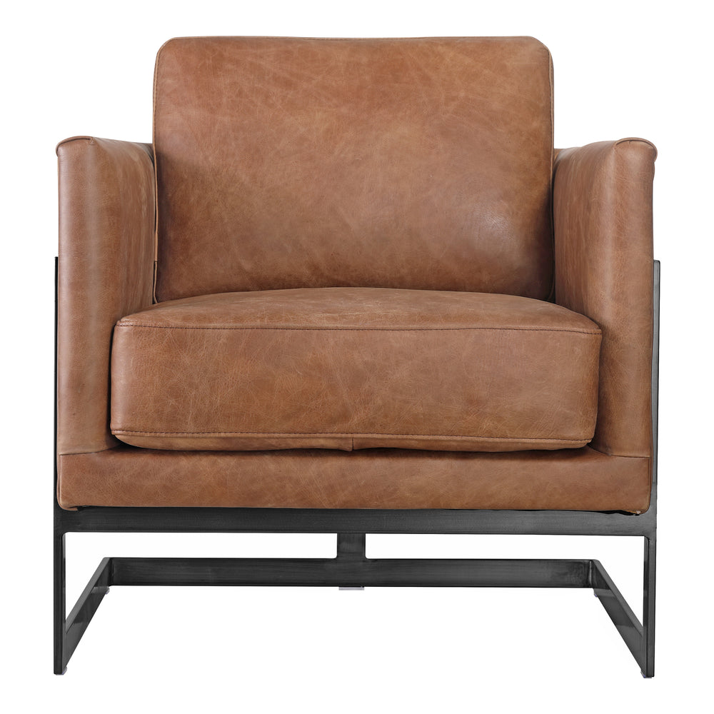 Luxley Club Chair Open Road Brown Leather