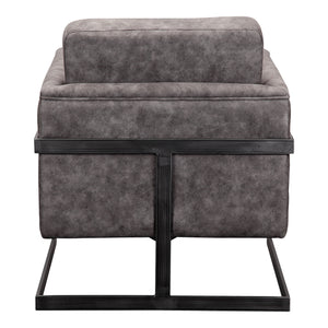Moe's Home Luxley Club Chair Grey Velvet