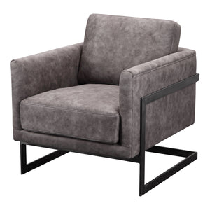 Moe's Home Luxley Club Chair Grey Velvet