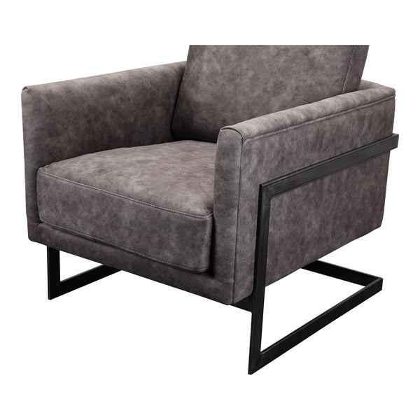Moe's Home Luxley Club Chair Grey Velvet