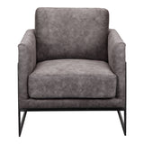 Moe's Home Luxley Club Chair Grey Velvet