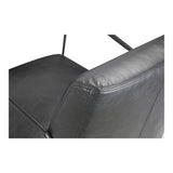 Dagwood Leather Arm Chair Onyx Black Leather