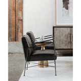 Dagwood Leather Arm Chair Onyx Black Leather