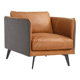 Moe's Home Messina Leather Arm Chair Cognac