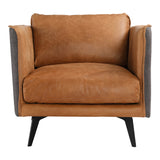 Messina Leather Arm Chair Cognac