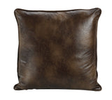 HiEnd Accents Brown Faux Euro Pillow PK1005ES Brown 100% polyester. Insert - Shell: 100% cotton, Fill: 95% feather, 5% down. 27x27