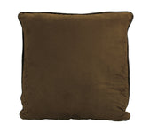 HiEnd Accents Brown Faux Euro Pillow PK1005ES Brown 100% polyester. Insert - Shell: 100% cotton, Fill: 95% feather, 5% down. 27x27