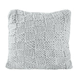 HiEnd Accents Chess Knit Euro Pillow PK1735-OS-GY Gray Shell - 85% acrylic, 15% wool. Insert - Shell: 100% cotton; Fill: 95% feather, 5% down. 27x27x3