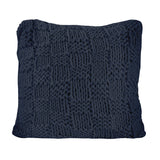 HiEnd Accents Chess Knit Euro Pillow PK1735-OS-NA Navy Shell - 85% acrylic, 15% wool. Insert - Shell: 100% cotton; Fill: 95% feather, 5% down. 27x27x3