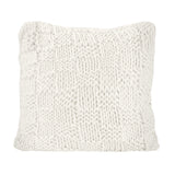 HiEnd Accents Chess Knit Euro Pillow PK1735-OS-NT Natural Shell - 85% acrylic, 15% wool. Insert - Shell: 100% cotton; Fill: 95% feather, 5% down. 27x27x3