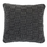 HiEnd Accents Chess Knit Euro Pillow PK1735-OS-SL Slate Shell - 85% acrylic, 15% wool. Insert - Shell: 100% cotton; Fill: 95% feather, 5% down. 27x27x3