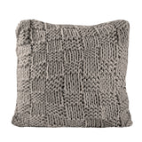 HiEnd Accents Chess Knit Euro Pillow PK1735-OS-TP Taupe Shell - 85% acrylic, 15% wool. Insert - Shell: 100% cotton; Fill: 95% feather, 5% down. 27x27x3