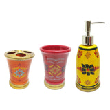 HiEnd Accents Bonita Ceramic Bathroom Sets PK193705 Multi Color Ceramic 