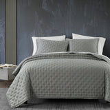 HiEnd Accents Lyocell Quilt Set PK2135-SK-GR Sage Face: 100% lyocell; Back: 100% cotton; Fill: 100% polyester 110x96